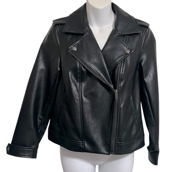 Old Navy Jackets & Blazers - Old Navy Vegan Leather Black Women’s Moto Jacket Size SP